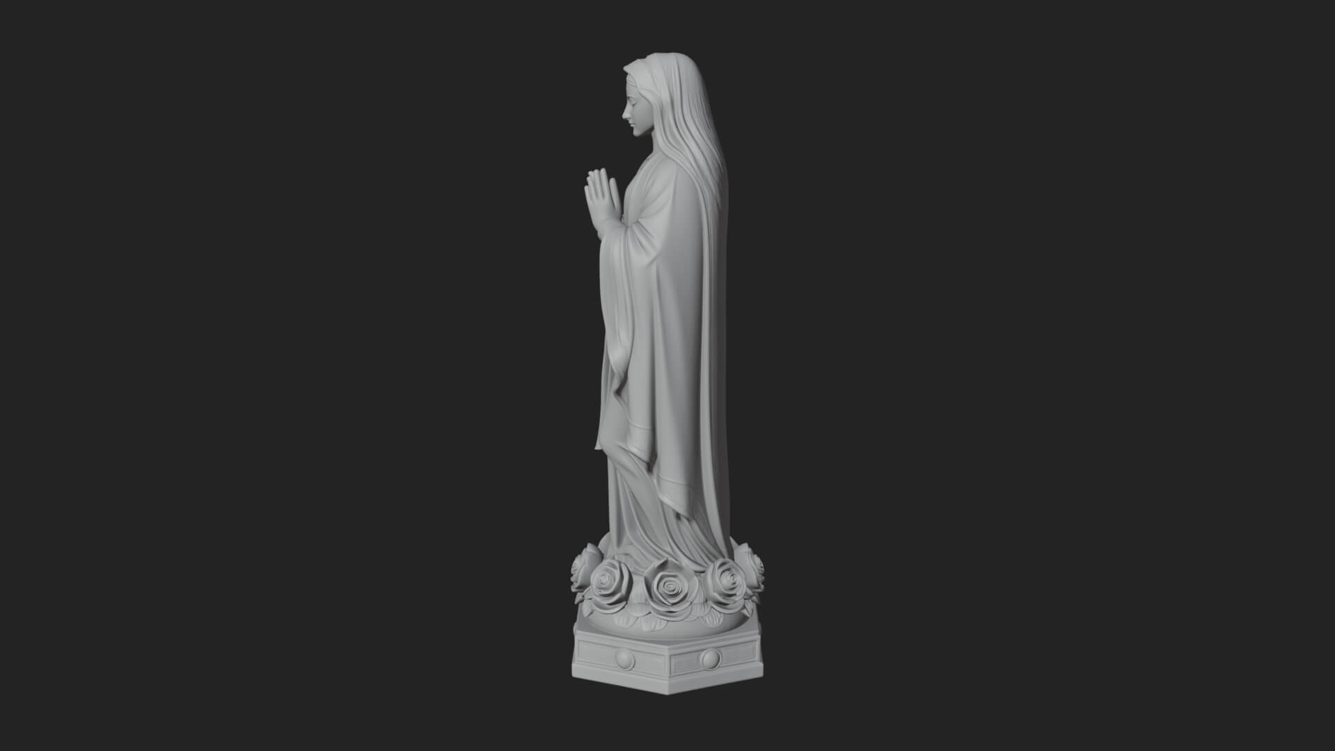 Virgin Mary Statue Design 15 3D Print Model 3D Model