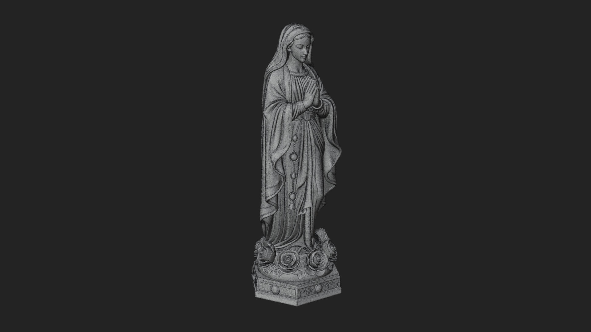 Virgin Mary Statue Design 15 3D Print Model 3D Model