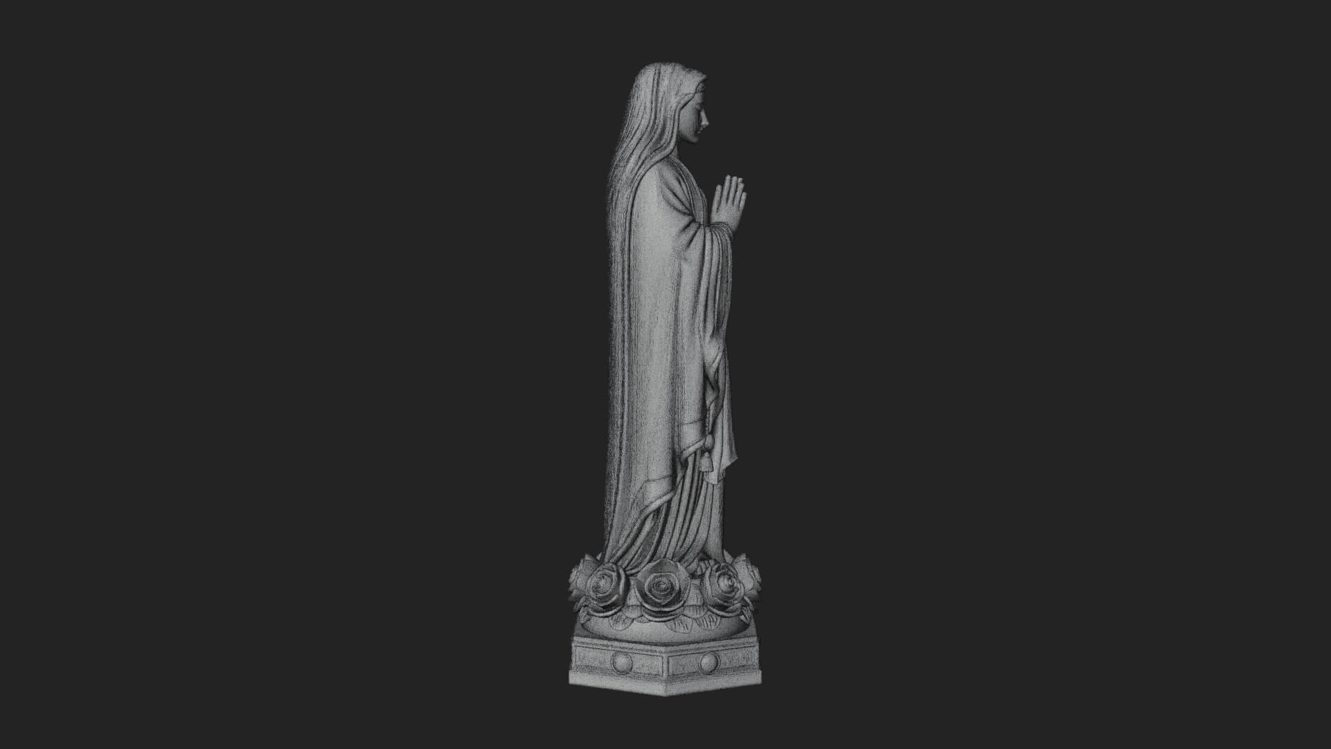 Virgin Mary Statue Design 15 3D Print Model 3D Model