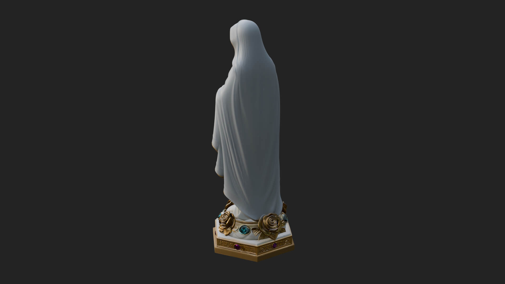 Virgin Mary Statue Design 16 3D Print Model 3D Model