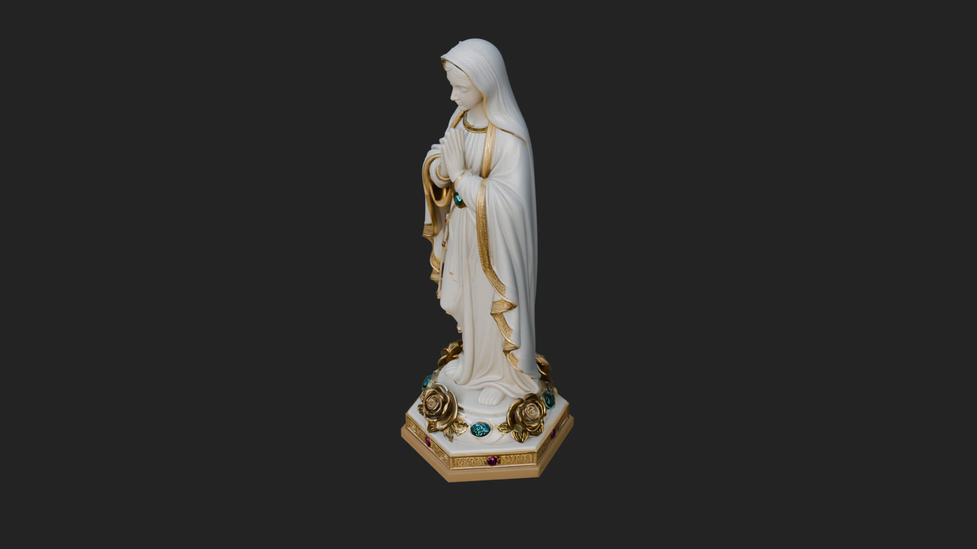 Virgin Mary Statue Design 16 3D Print Model 3D Model