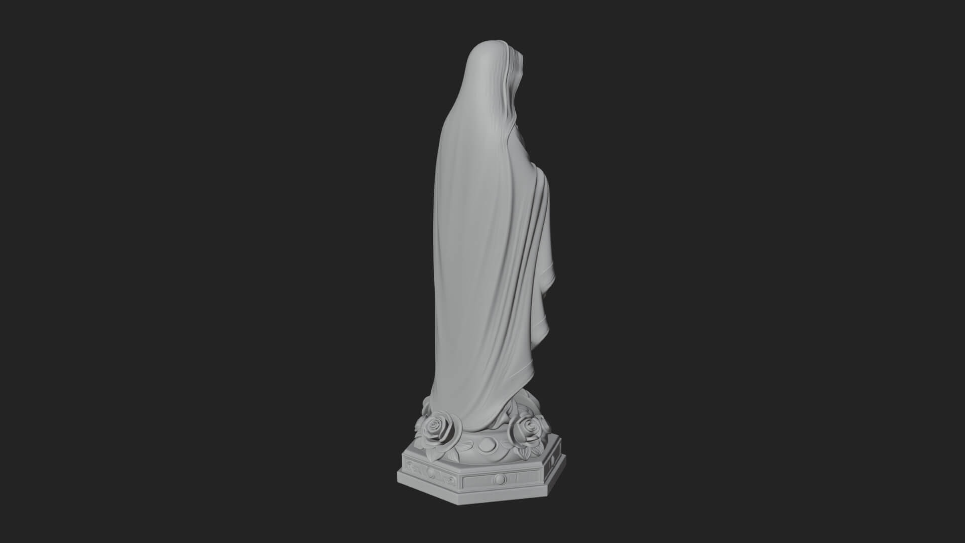 Virgin Mary Statue Design 16 3D Print Model 3D Model