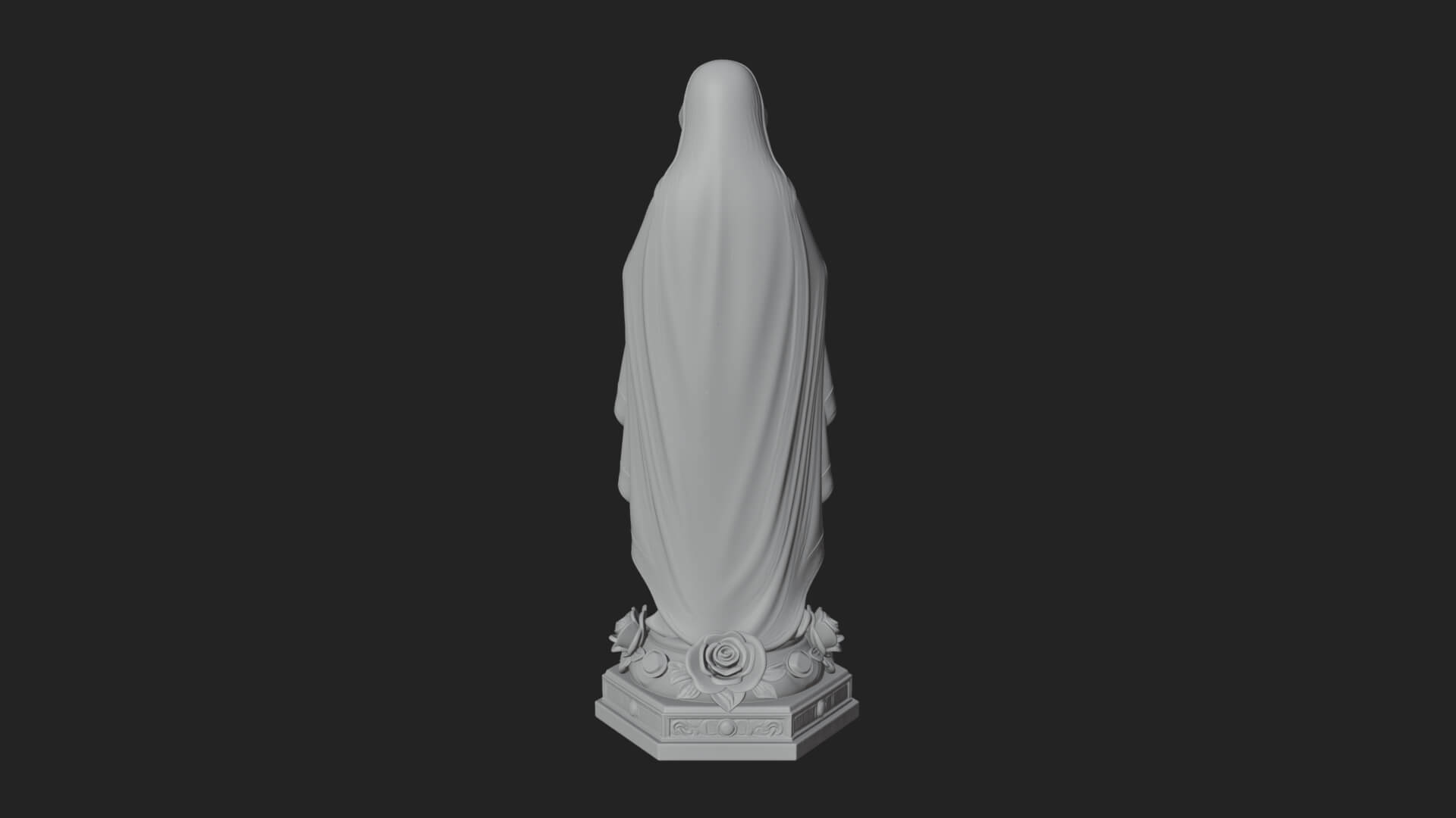 Virgin Mary Statue Design 16 3D Print Model 3D Model