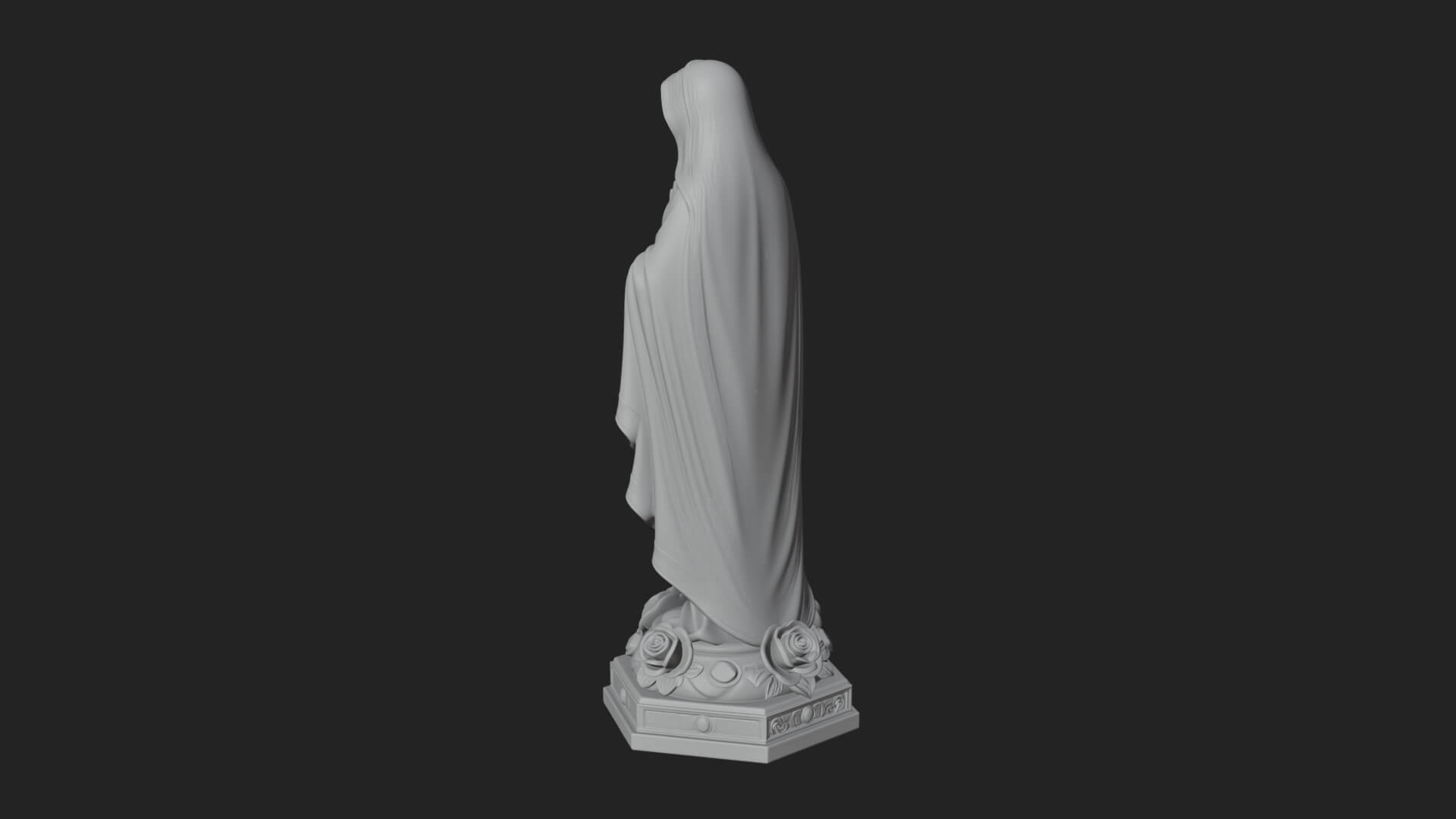 Virgin Mary Statue Design 16 3D Print Model 3D Model