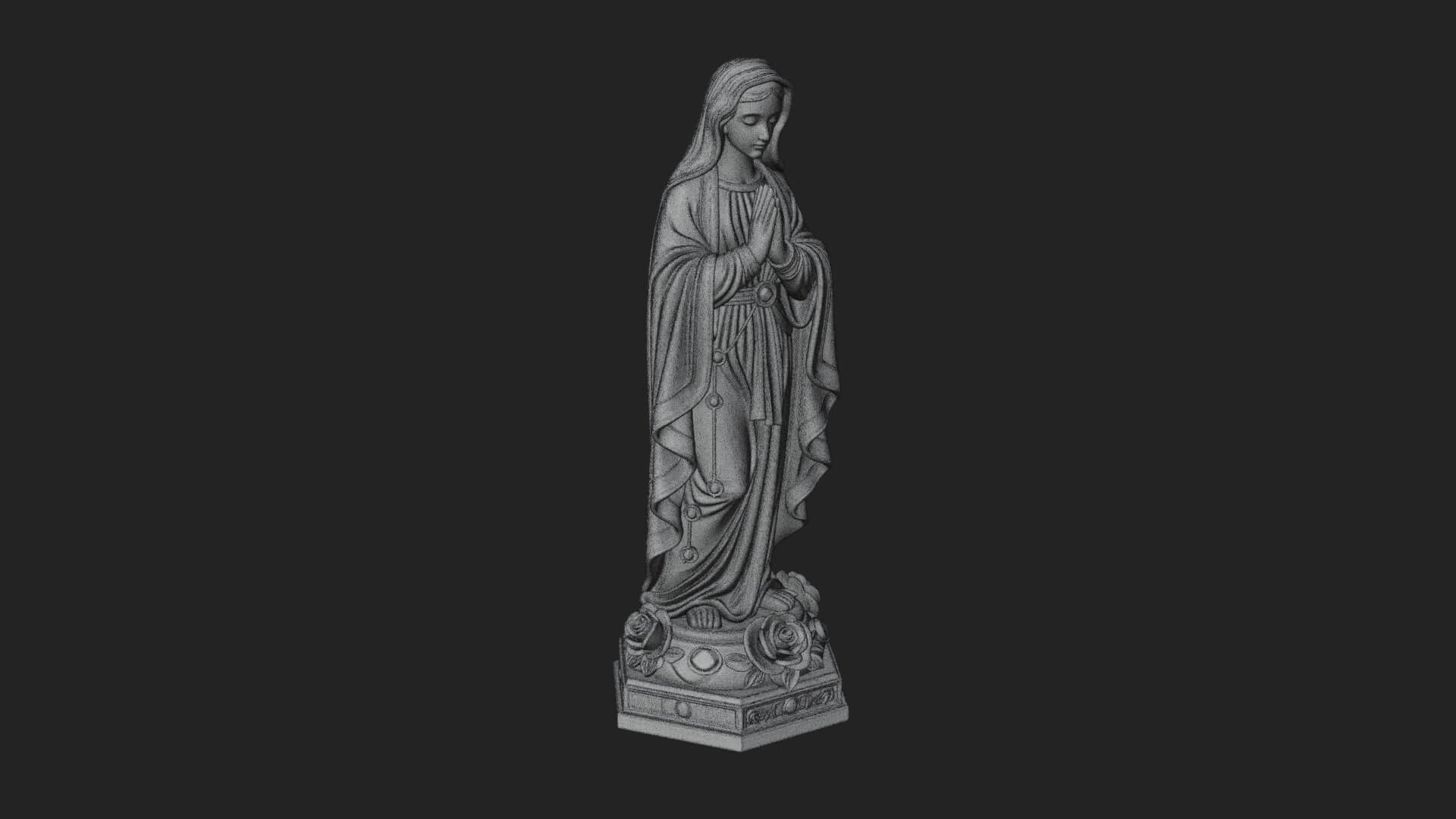Virgin Mary Statue Design 16 3D Print Model 3D Model