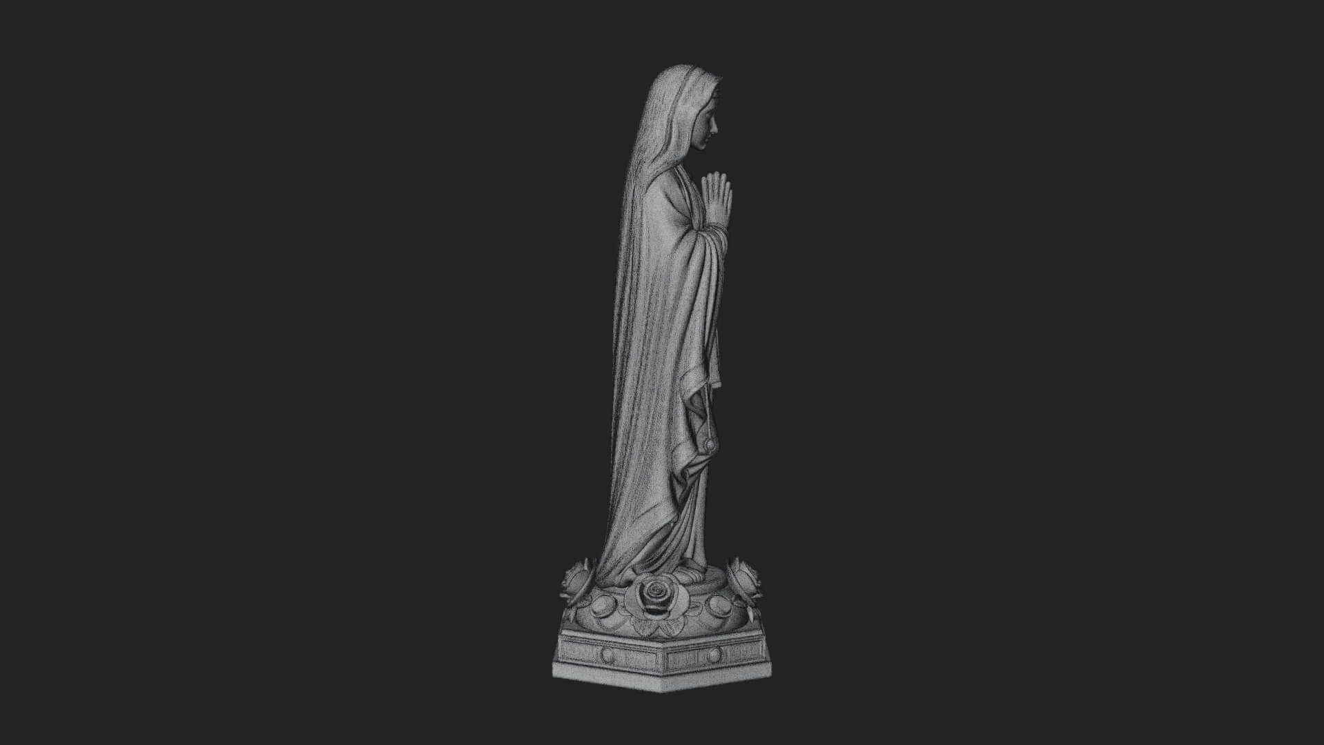Virgin Mary Statue Design 16 3D Print Model 3D Model