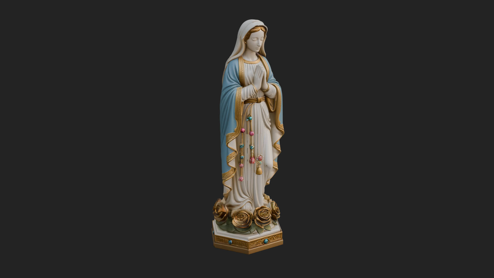 Virgin Mary Statue Design 17 3D Print Model 3D Model