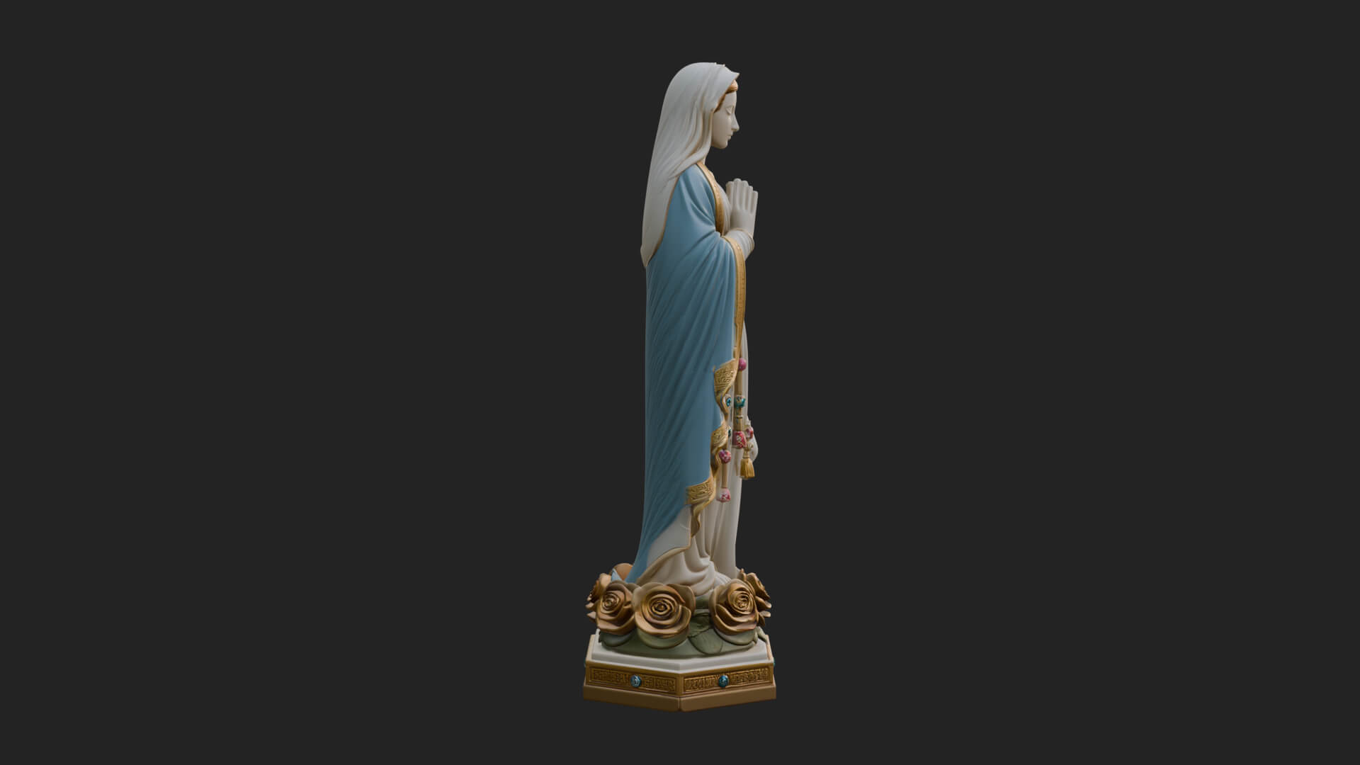 Virgin Mary Statue Design 17 3D Print Model 3D Model