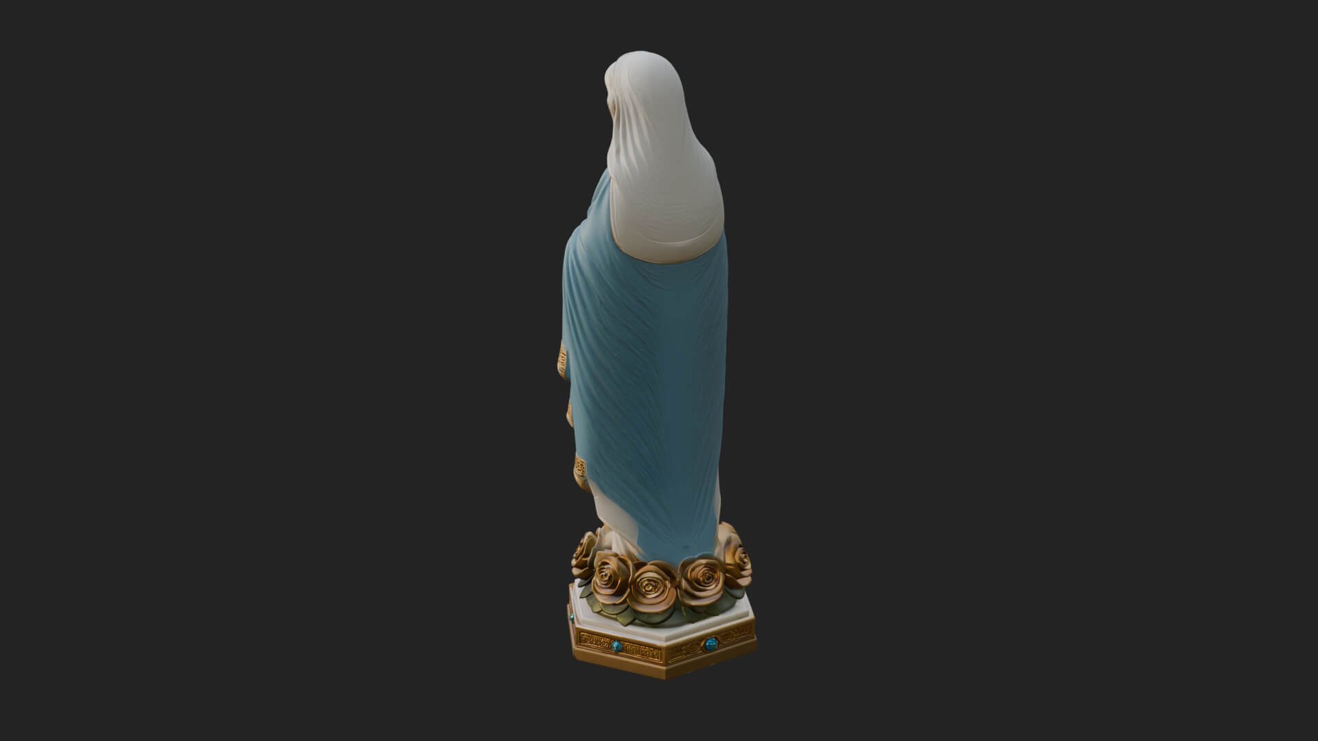 Virgin Mary Statue Design 17 3D Print Model 3D Model