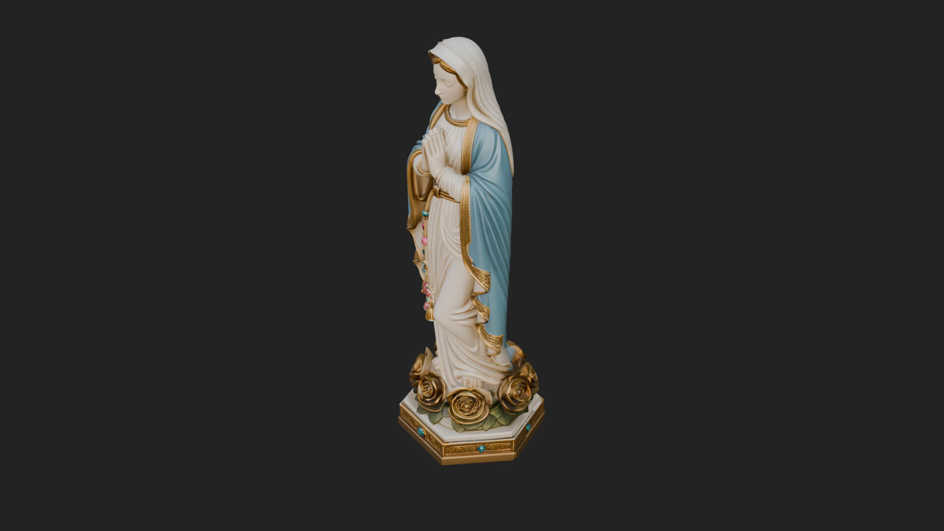 Virgin Mary Statue Design 17 3D Print Model 3D Model