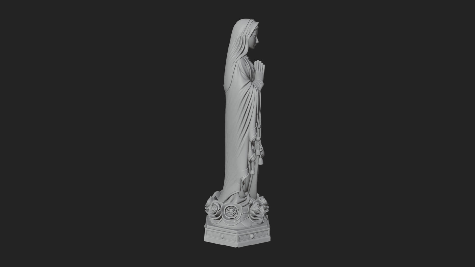 Virgin Mary Statue Design 17 3D Print Model 3D Model