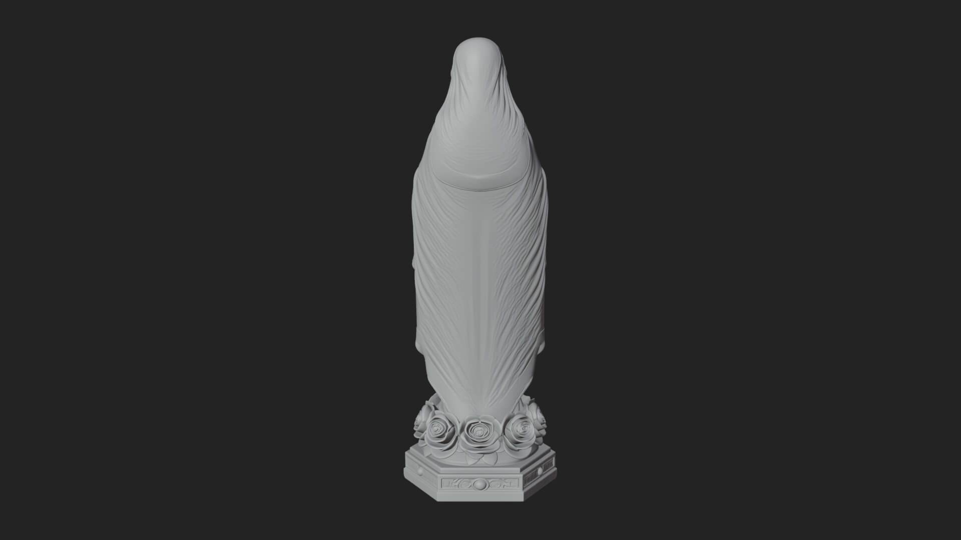 Virgin Mary Statue Design 17 3D Print Model 3D Model