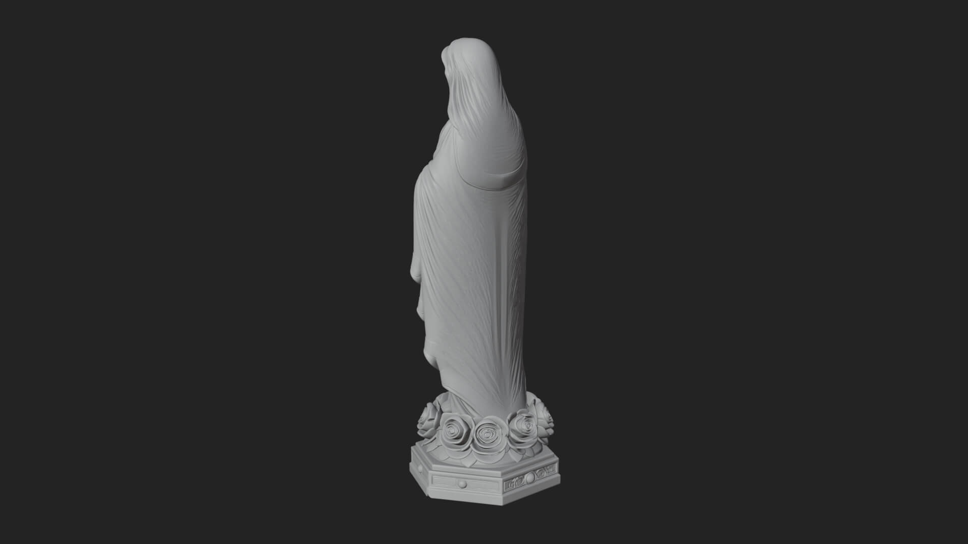 Virgin Mary Statue Design 17 3D Print Model 3D Model