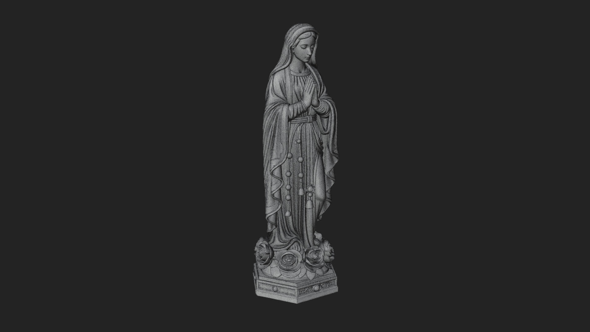 Virgin Mary Statue Design 17 3D Print Model 3D Model