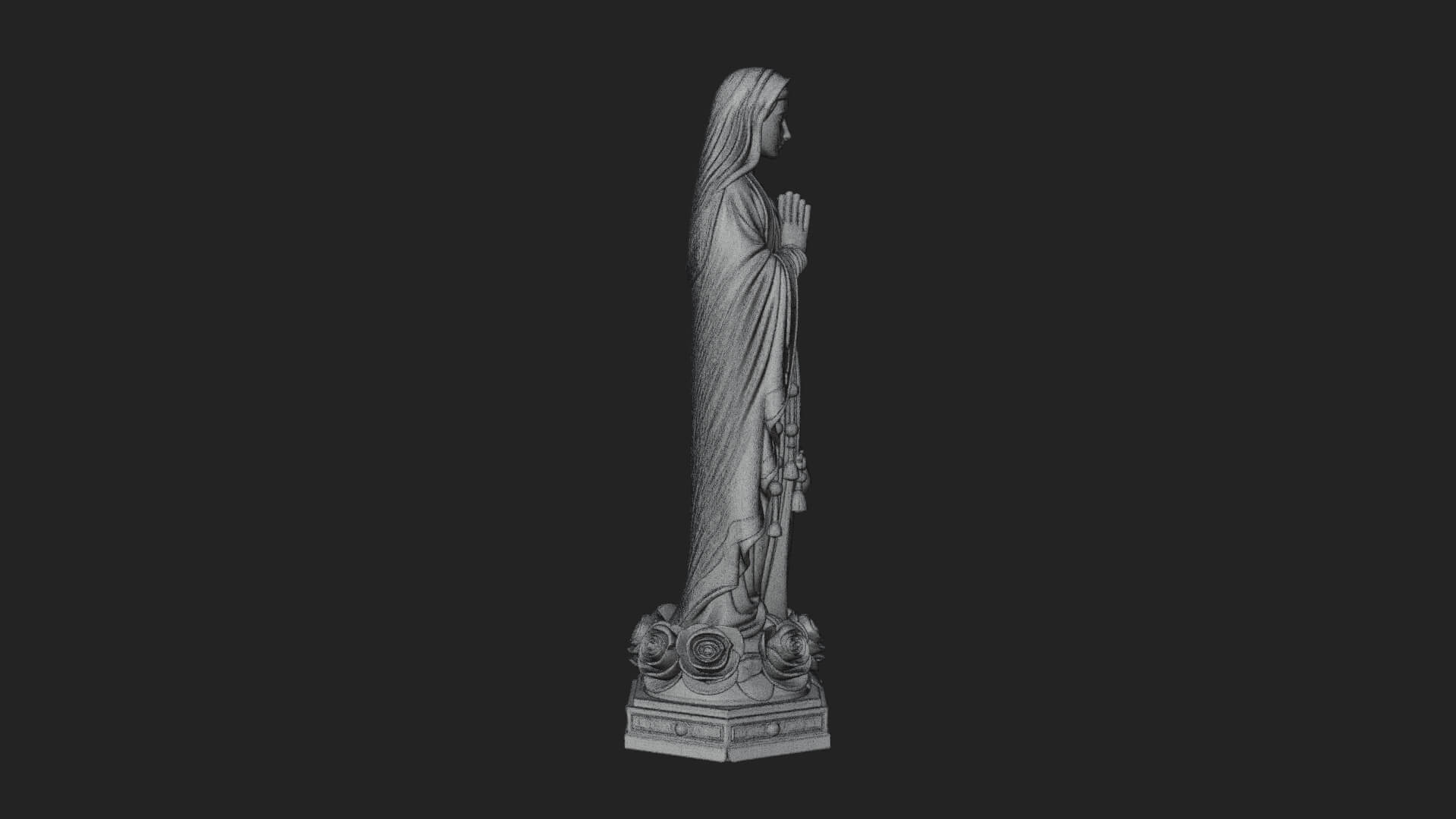 Virgin Mary Statue Design 17 3D Print Model 3D Model