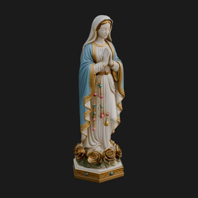 Virgin Mary Statue Design 17 3D Print Model
