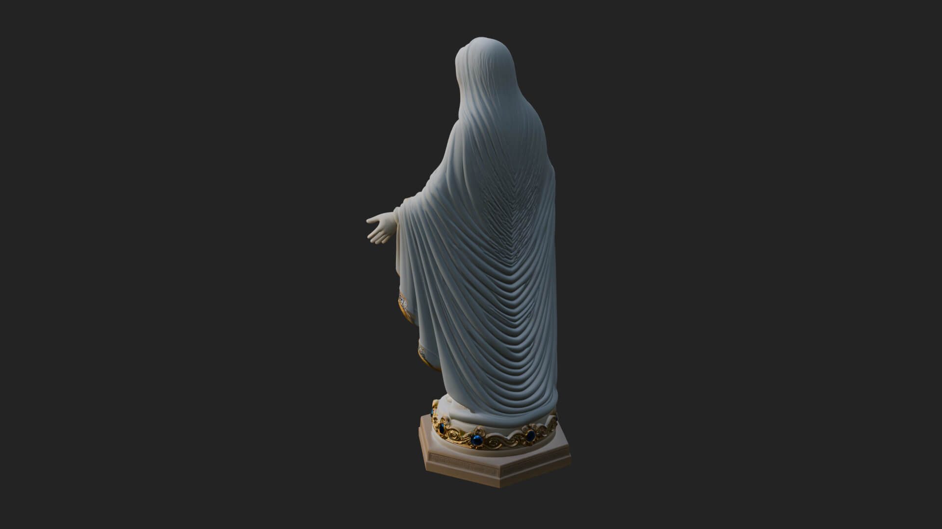 Virgin Mary Statue Design 18 3D Print Model 3D Model