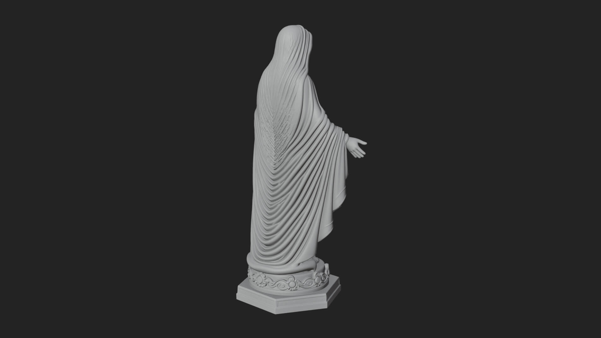 Virgin Mary Statue Design 18 3D Print Model 3D Model