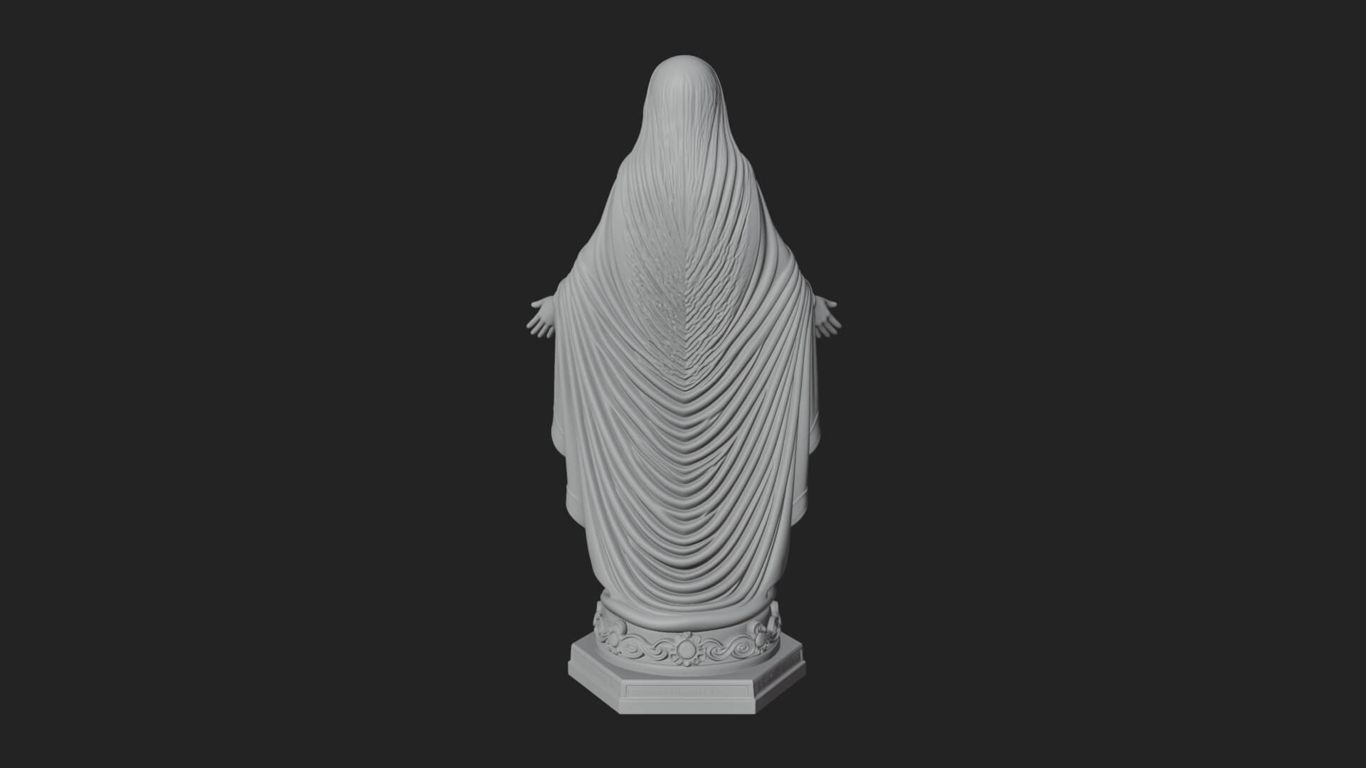 Virgin Mary Statue Design 18 3D Print Model 3D Model