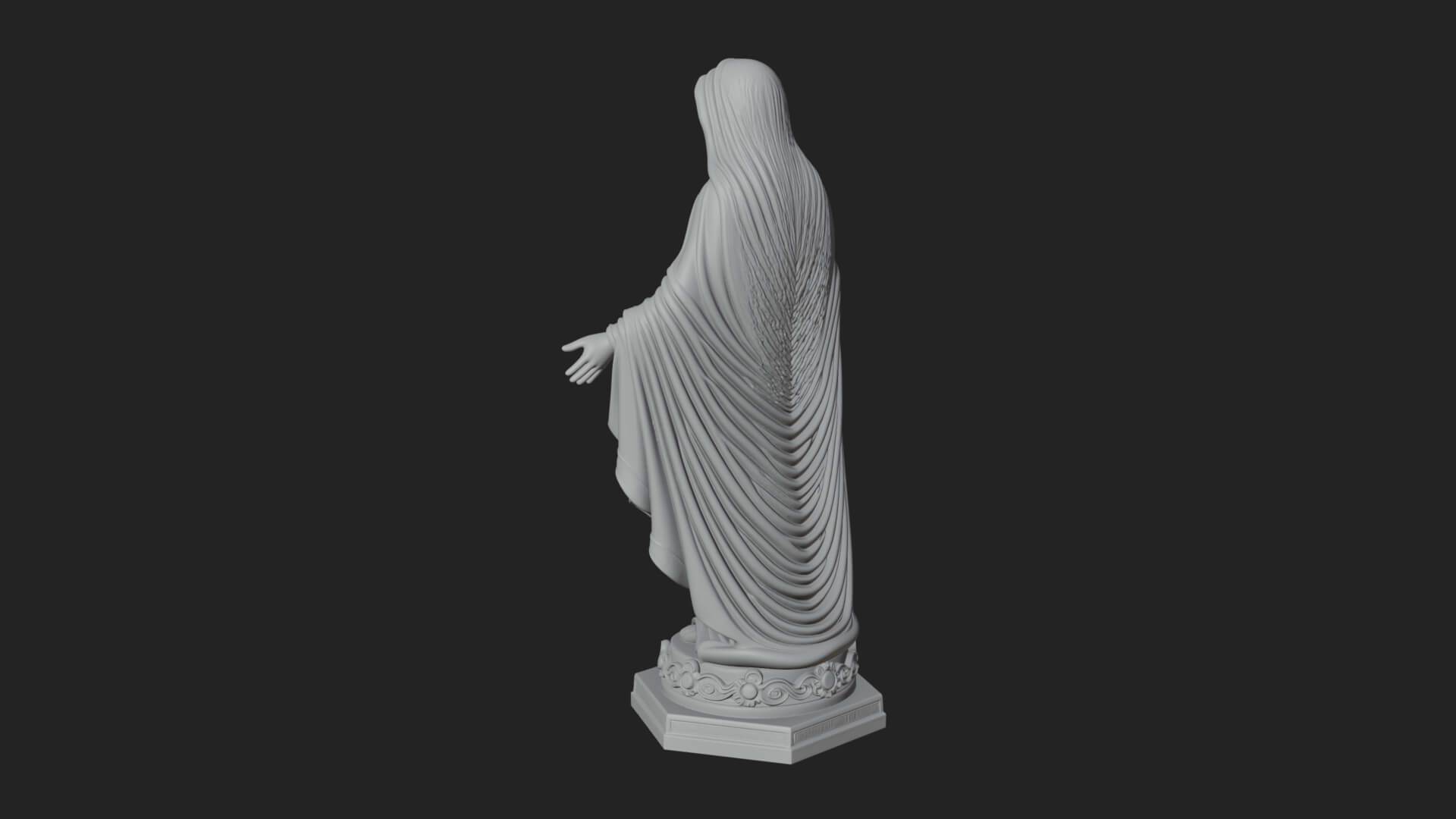 Virgin Mary Statue Design 18 3D Print Model 3D Model