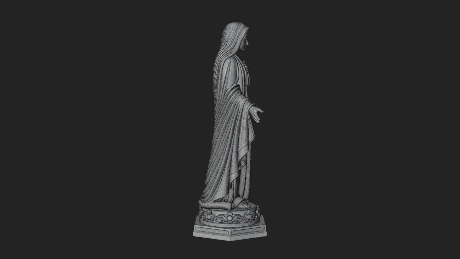 Virgin Mary Statue Design 18 3D Print Model 3D Model