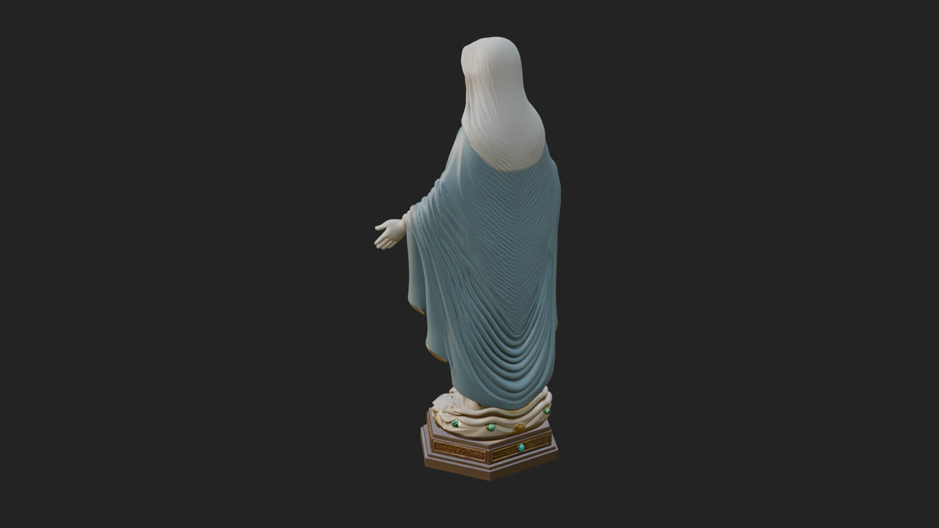 Virgin Mary Statue Design 19 3D Print Model 3D Model