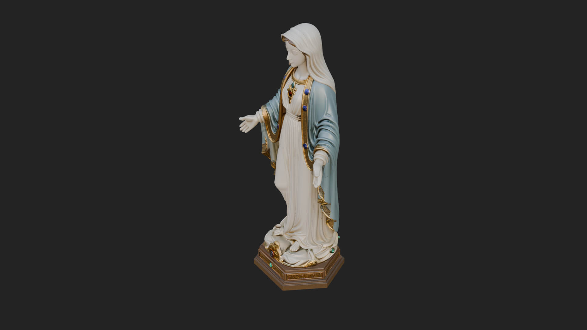 Virgin Mary Statue Design 19 3D Print Model 3D Model
