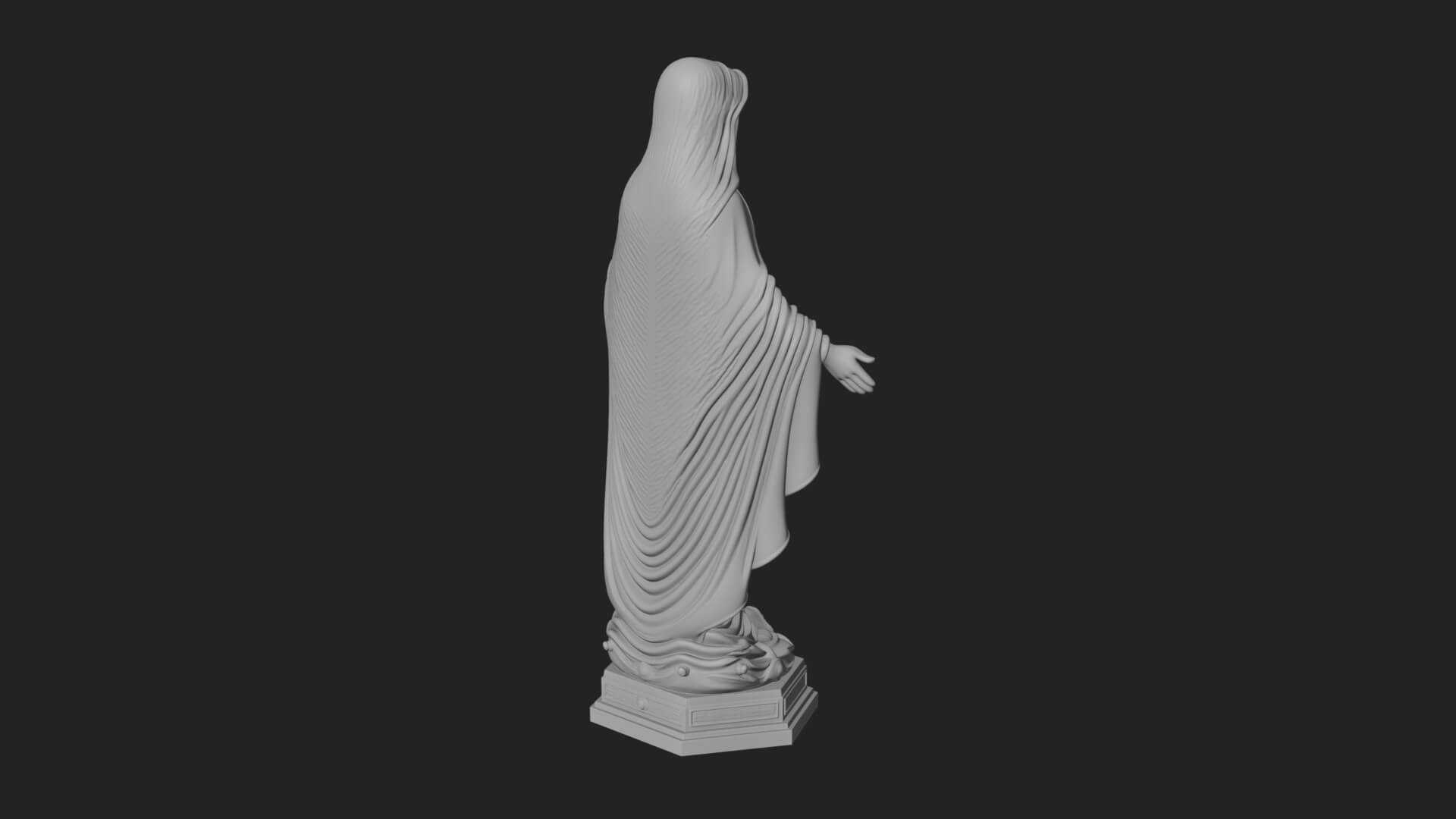 Virgin Mary Statue Design 19 3D Print Model 3D Model