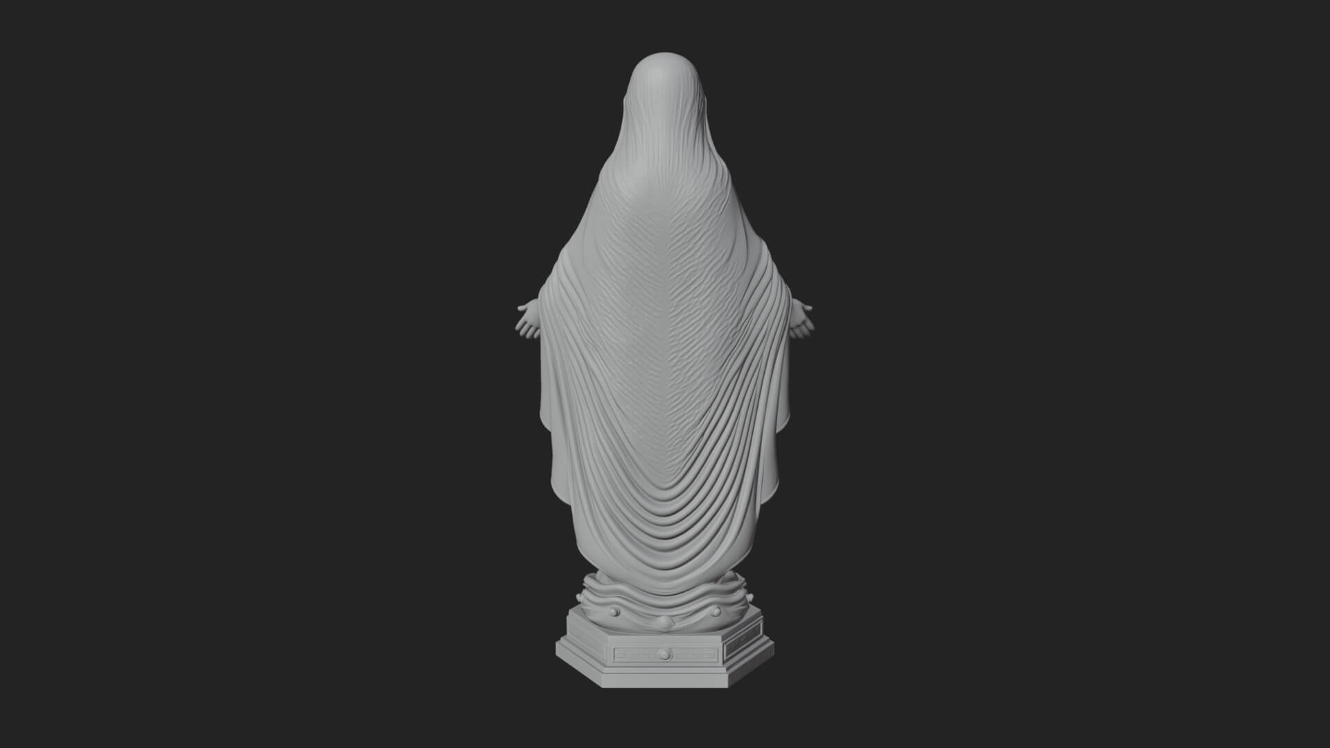 Virgin Mary Statue Design 19 3D Print Model 3D Model