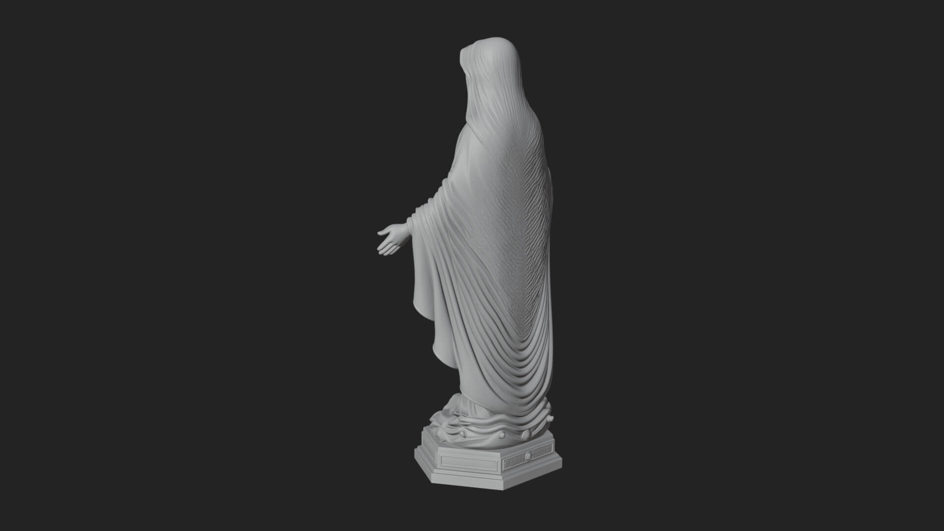 Virgin Mary Statue Design 19 3D Print Model 3D Model