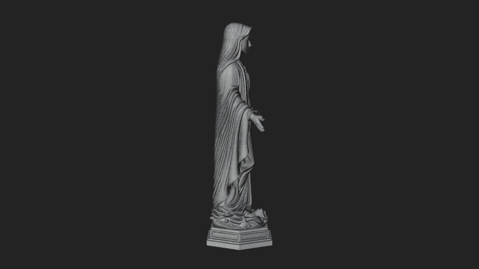 Virgin Mary Statue Design 19 3D Print Model 3D Model