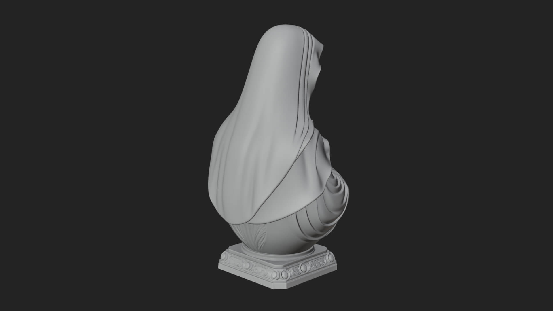 Virgin Mary Statue Design 2 3D Print Model 3D Model