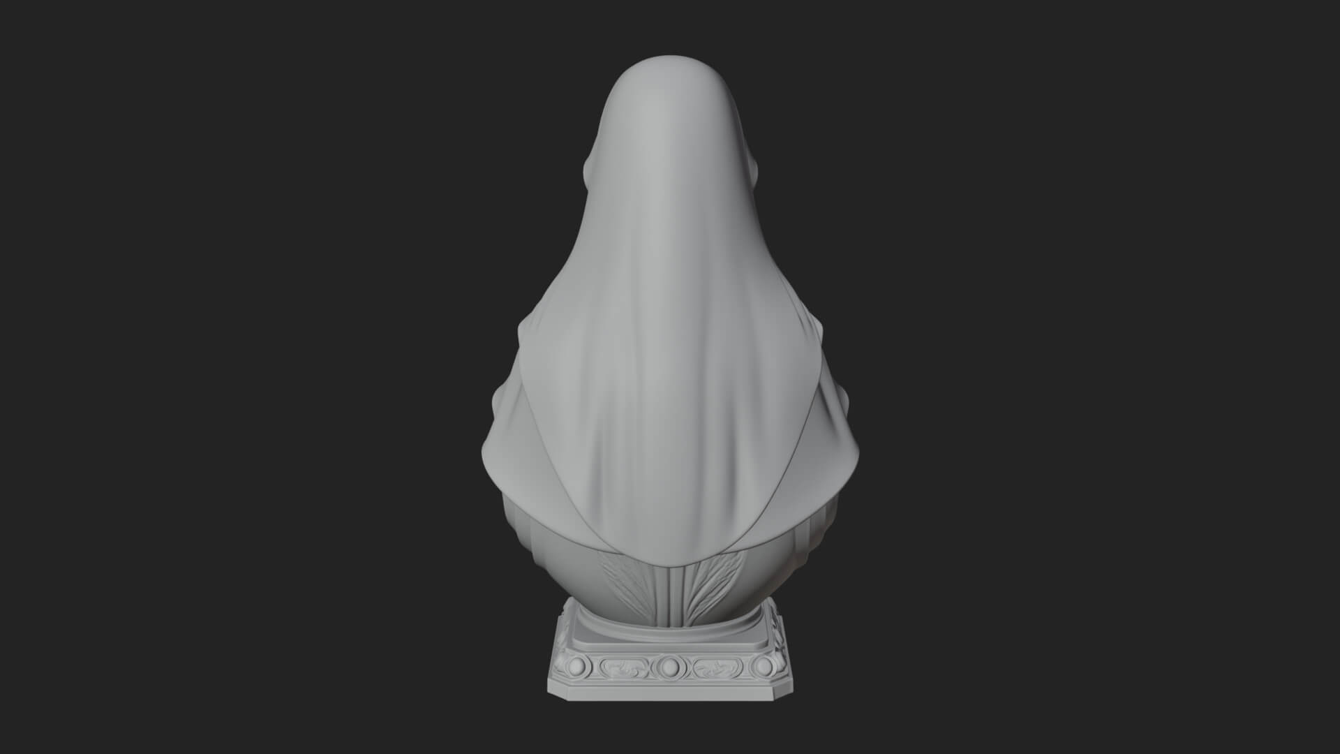 Virgin Mary Statue Design 2 3D Print Model 3D Model