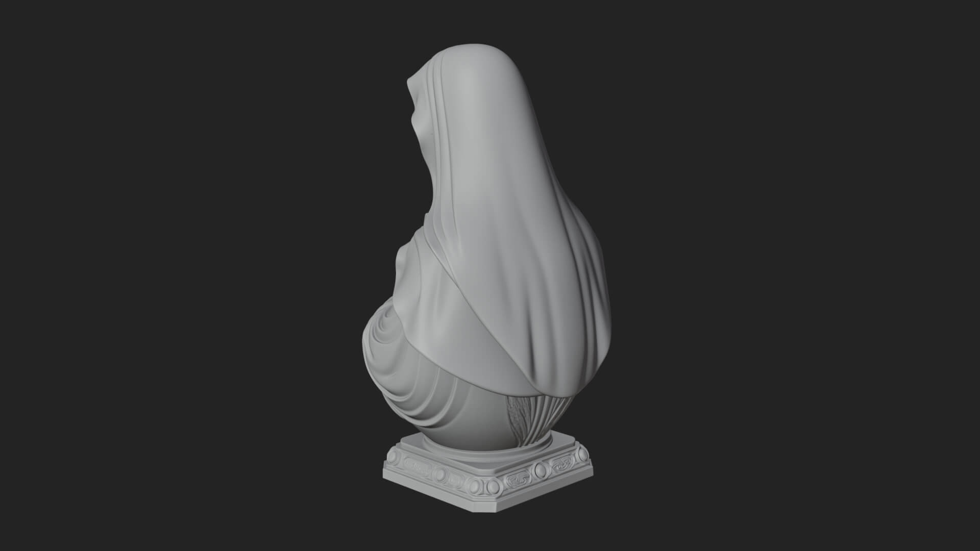 Virgin Mary Statue Design 2 3D Print Model 3D Model