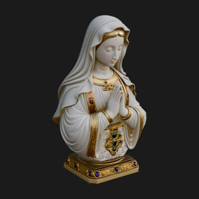 Virgin Mary Statue Design 2 3D Print Model