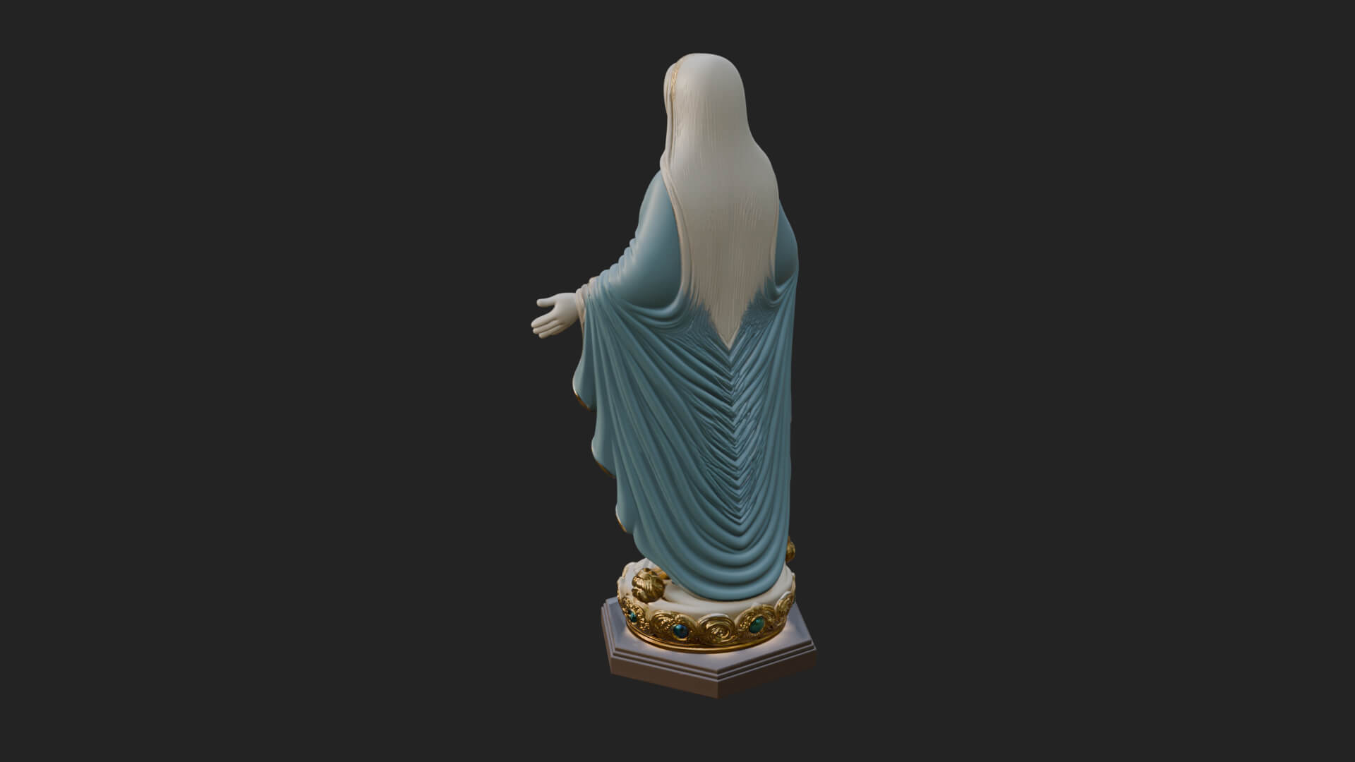 Virgin Mary Statue Design 20 3D Print Model 3D Model