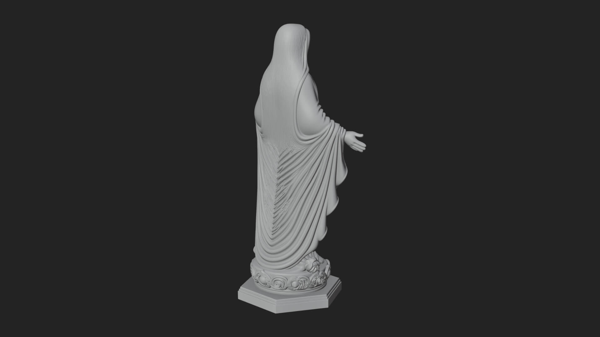 Virgin Mary Statue Design 20 3D Print Model 3D Model