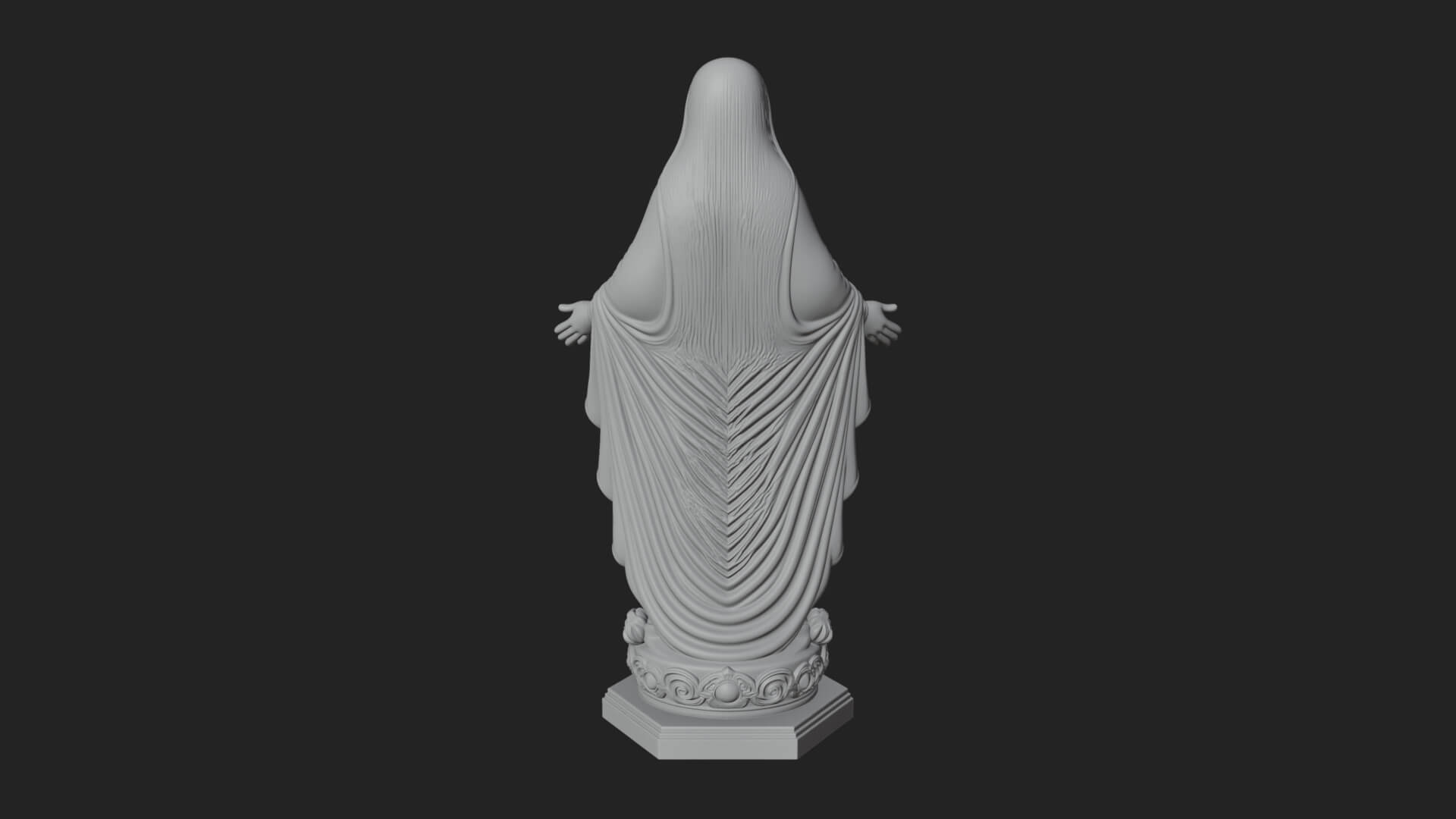 Virgin Mary Statue Design 20 3D Print Model 3D Model