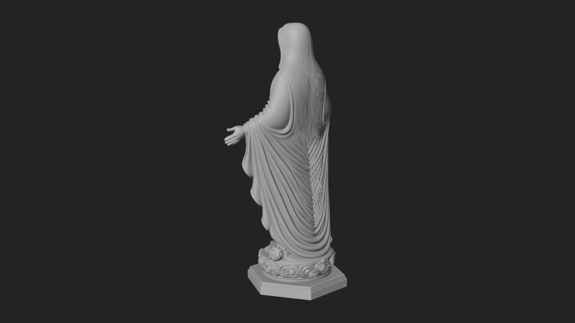 Virgin Mary Statue Design 20 3D Print Model 3D Model