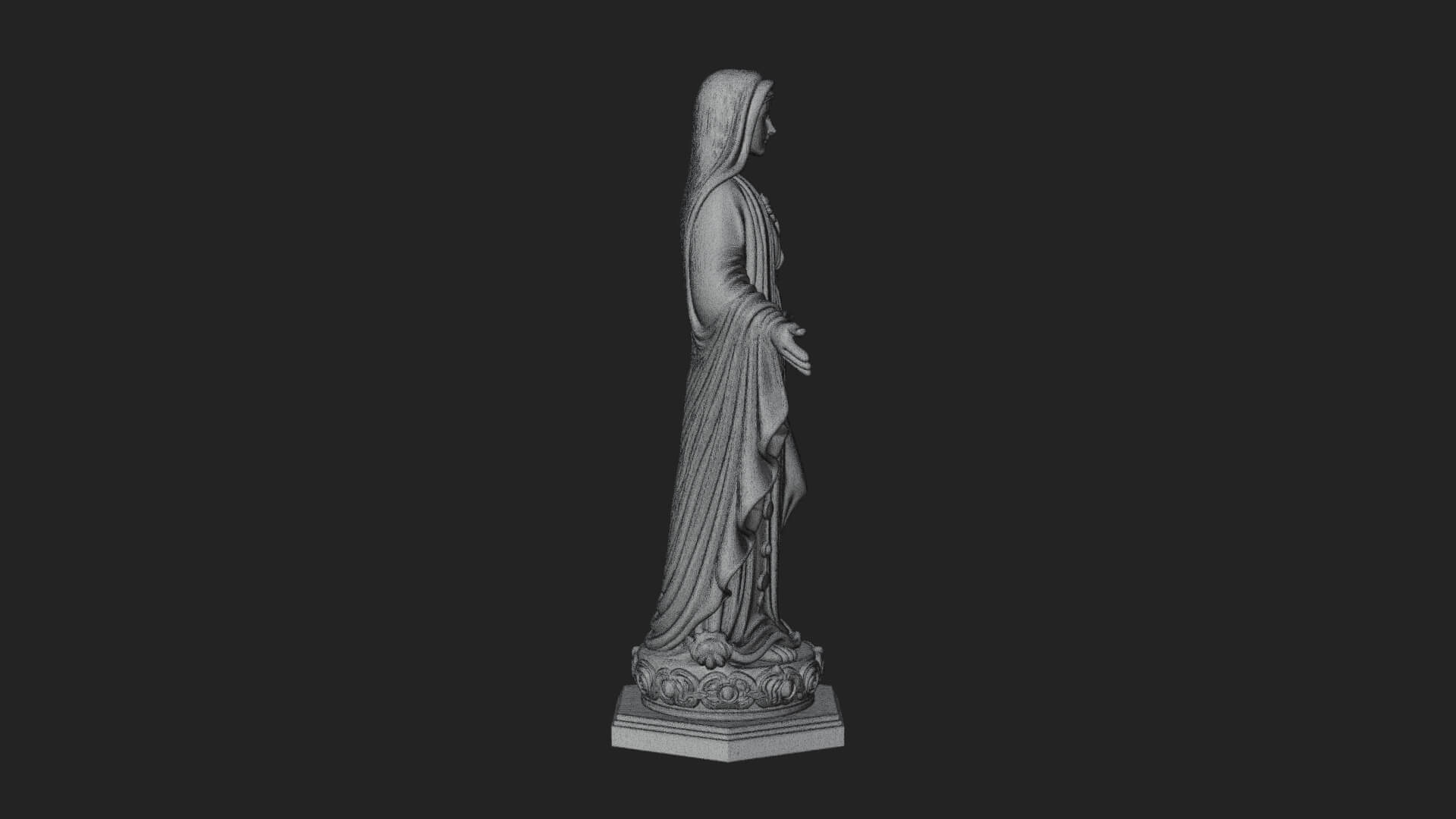 Virgin Mary Statue Design 20 3D Print Model 3D Model