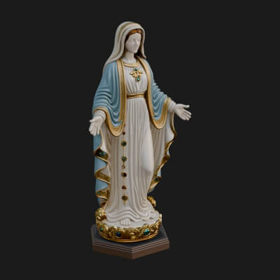Virgin Mary Statue Design 20 3D Print Model