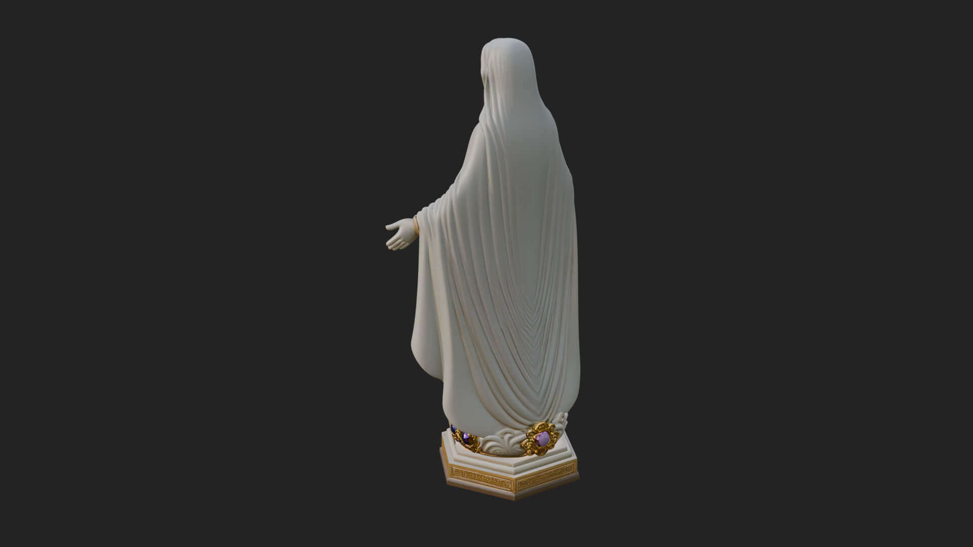 Virgin Mary Statue Design 21 3D Print Model 3D Model