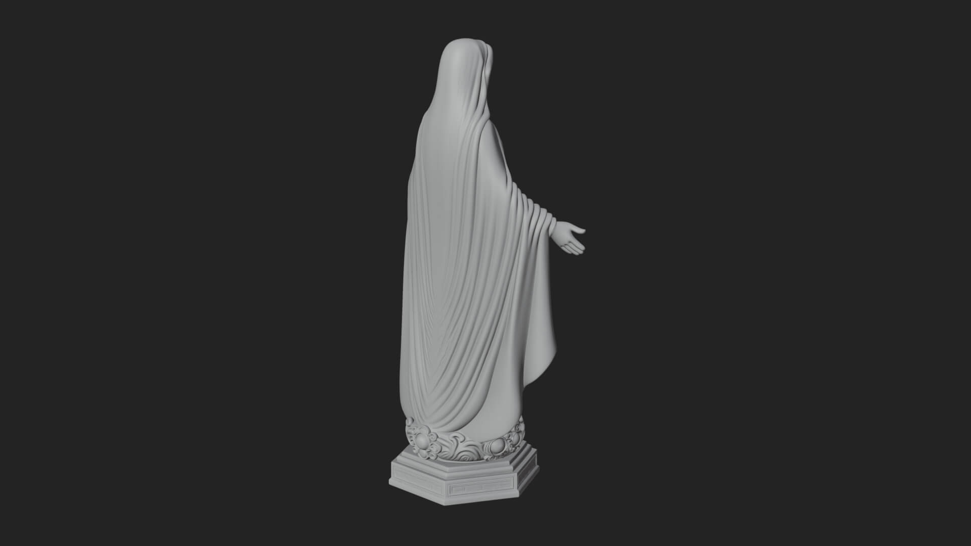 Virgin Mary Statue Design 21 3D Print Model 3D Model