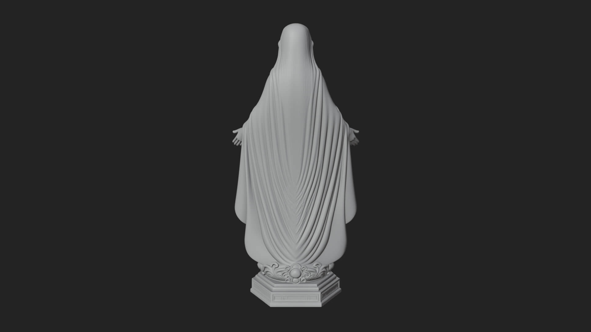 Virgin Mary Statue Design 21 3D Print Model 3D Model