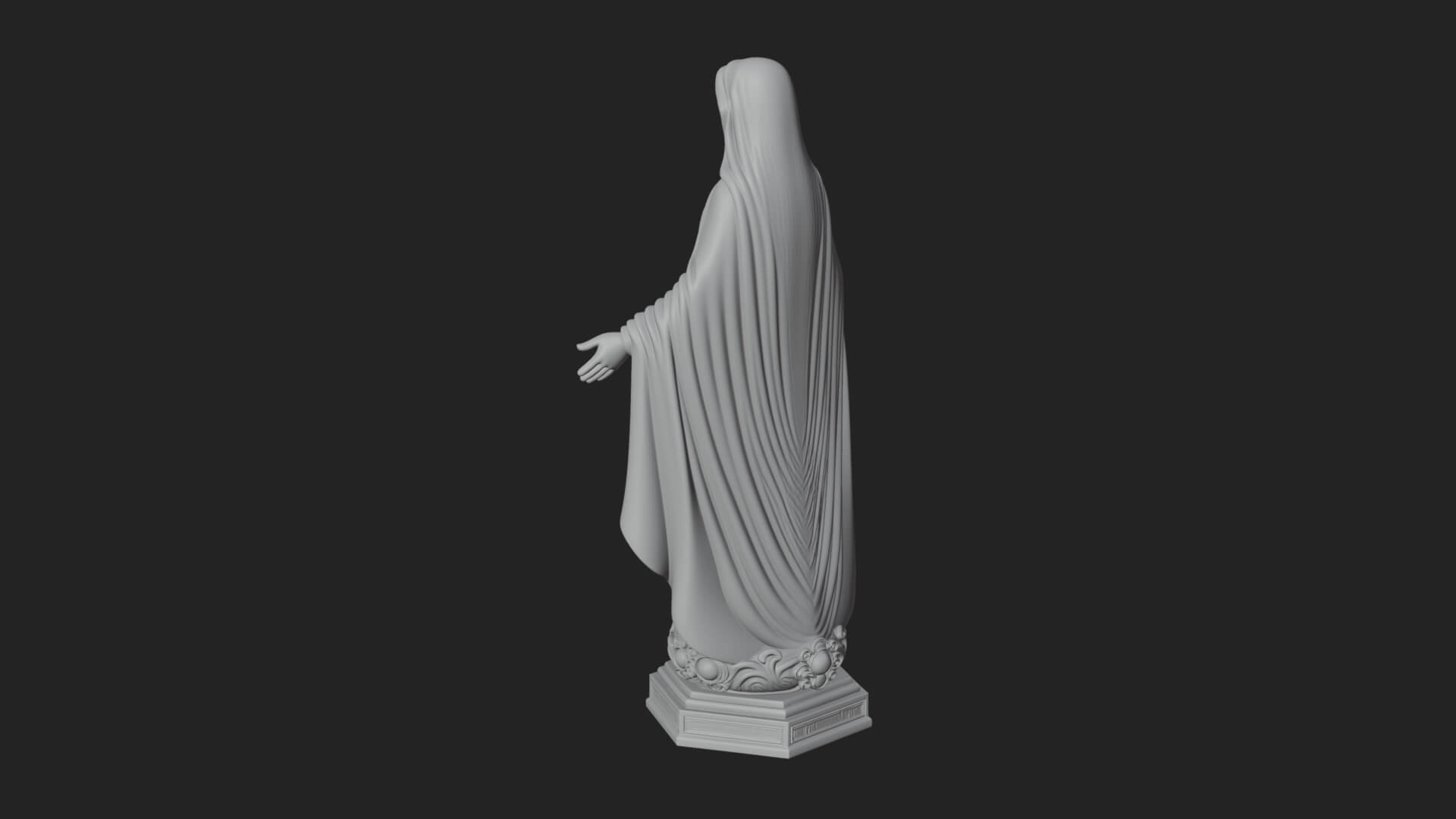 Virgin Mary Statue Design 21 3D Print Model 3D Model