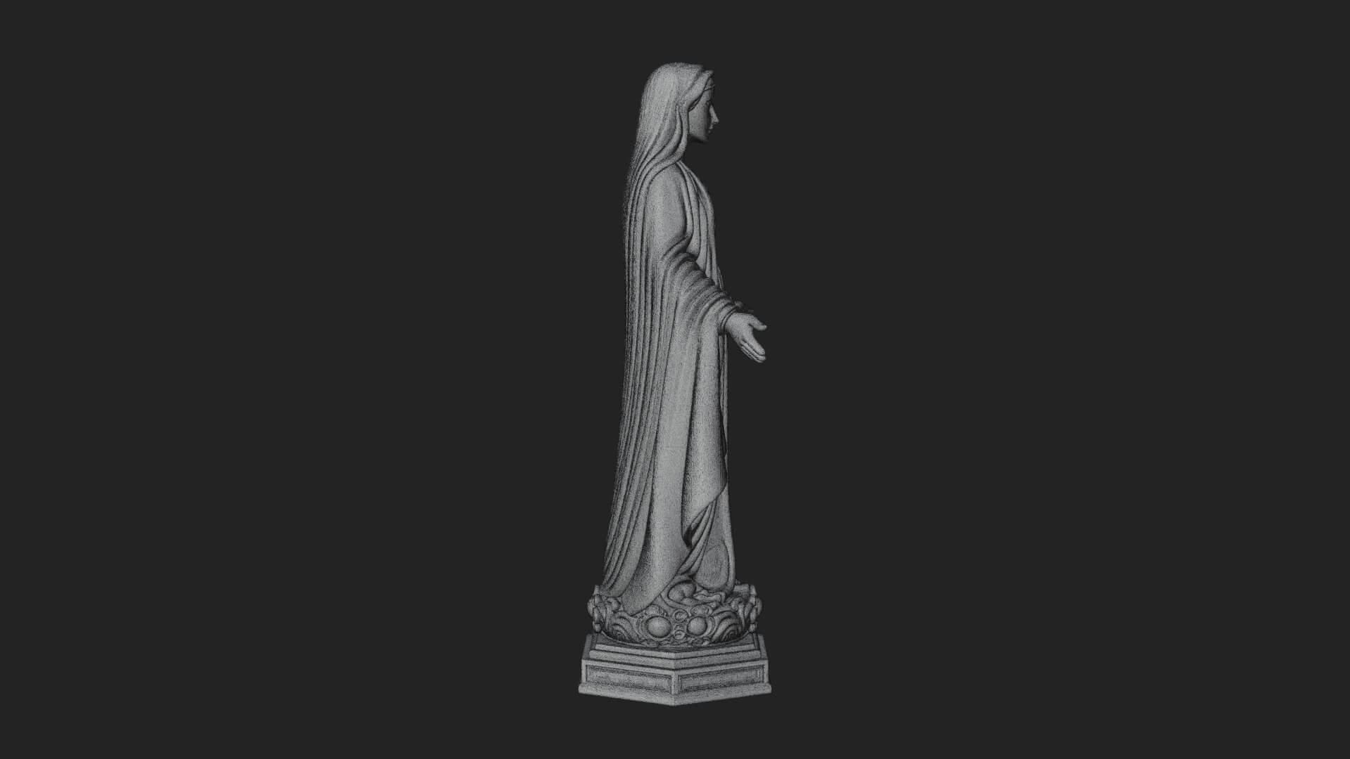 Virgin Mary Statue Design 21 3D Print Model 3D Model