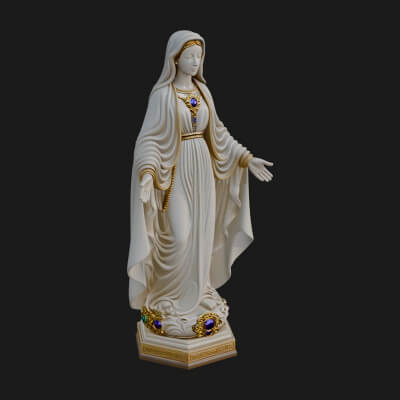 Virgin Mary Statue Design 21 3D Print Model