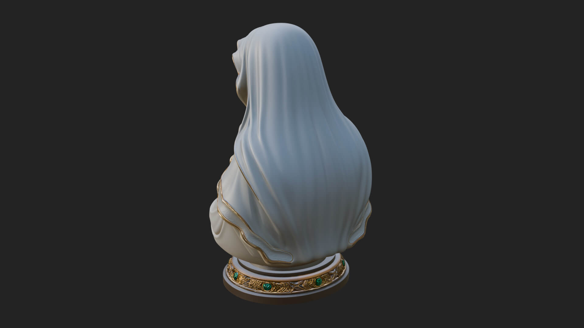Virgin Mary Statue Design 3 3D Print Model 3D Model