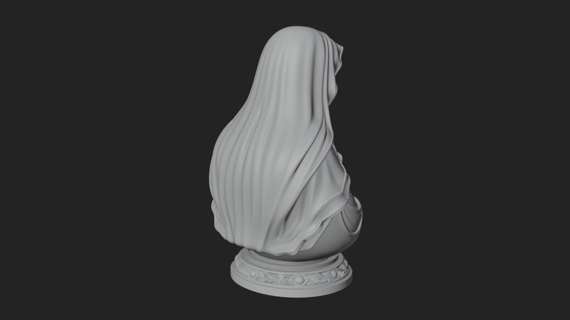 Virgin Mary Statue Design 3 3D Print Model 3D Model