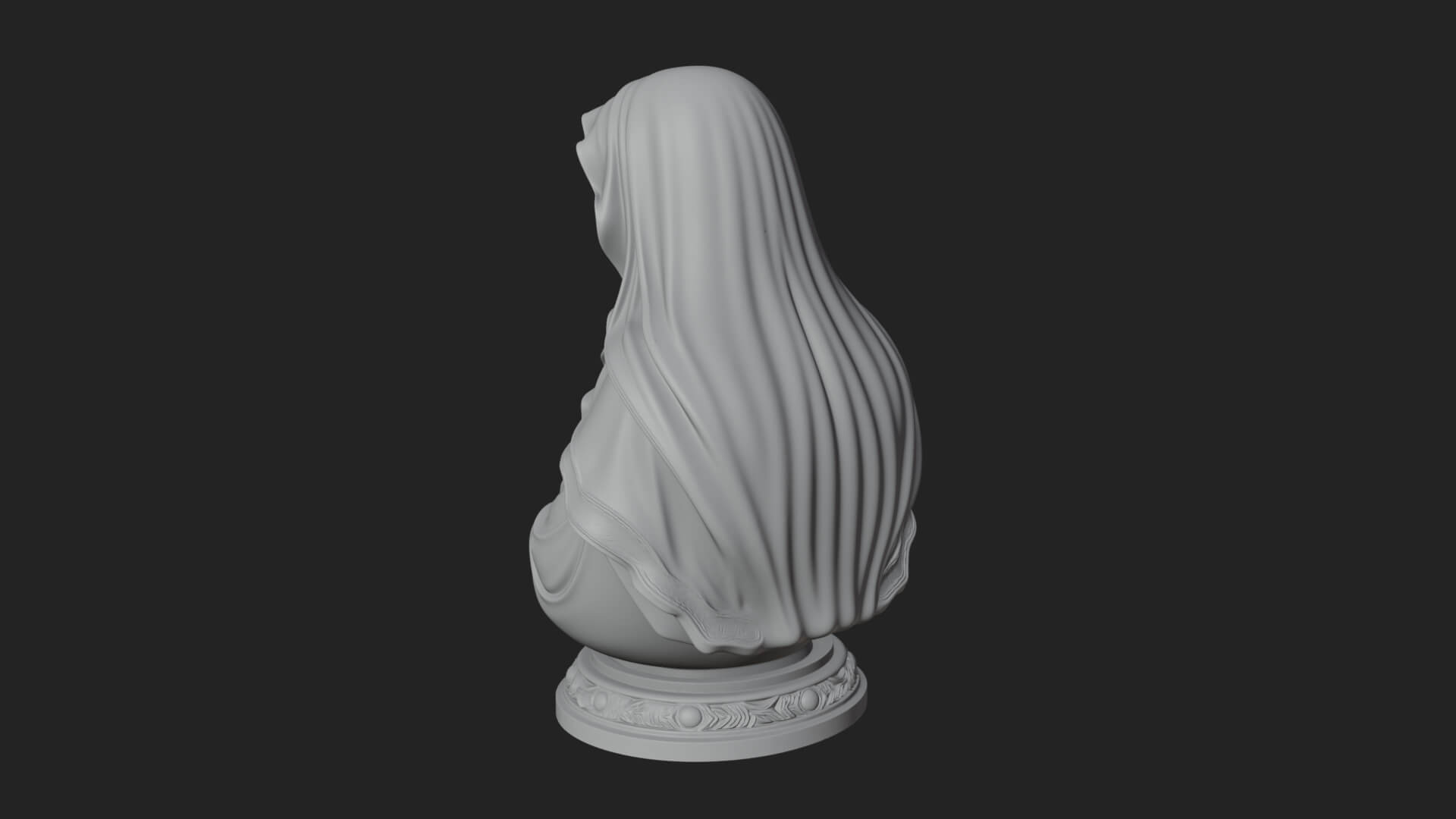 Virgin Mary Statue Design 3 3D Print Model 3D Model